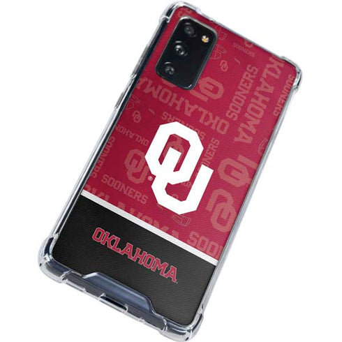 University of Oklahoma Split Jersey Galaxy S20 FE Clear Case